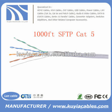 1000FT cable de la red SFTP de 4pairs Cat5